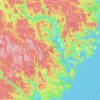 Topografische kaart Kramfors kommun, hoogte, reliëf