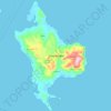 Topografische kaart Pulau Bangka, hoogte, reliëf