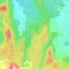 Topografische kaart Tines, hoogte, reliëf