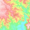 Topografische kaart Nova Esperança do Sul, hoogte, reliëf