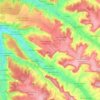 Topografische kaart 76510, hoogte, reliëf