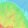 Topografische kaart Guyane, hoogte, reliëf