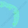 Topografische kaart Marquesas Keys, hoogte, reliëf