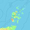 Topografische kaart Orkney Islands, hoogte, reliëf