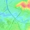 Topografische kaart Leuvens Korbeek-Lo, hoogte, reliëf