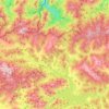 Topografische kaart Burón, hoogte, reliëf