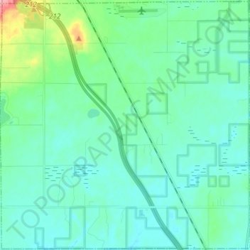 Topografische kaart Horton Township, hoogte, reliëf
