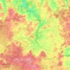 Topografische kaart Uelzen, hoogte, reliëf