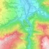 Topografische kaart Thusis, hoogte, reliëf
