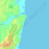 Topografische kaart Itacaré, hoogte, reliëf