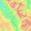 Topografische kaart Carhuaz, hoogte, reliëf