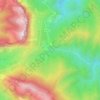 Topografische kaart La Chaudière, hoogte, reliëf