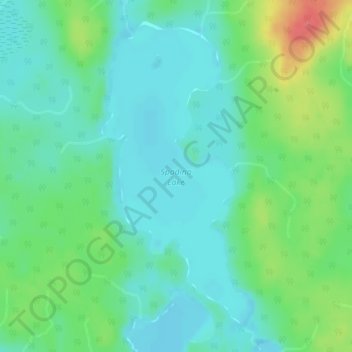 Topografische kaart Spadina Lake, hoogte, reliëf