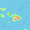 Topografische kaart Maui, hoogte, reliëf