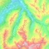 Topografische kaart Pontresina, hoogte, reliëf