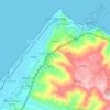 Topografische kaart Capo d'Orlando, hoogte, reliëf