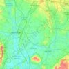 Topografische kaart Wychavon, hoogte, reliëf