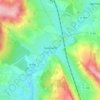 Topografische kaart Genouilly, hoogte, reliëf