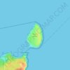 Topografische kaart Bowen Island, hoogte, reliëf