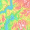 Topografische kaart Samnanger, hoogte, reliëf
