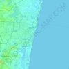 Topografische kaart Chennai, hoogte, reliëf