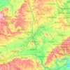Topografische kaart Oxfordshire, hoogte, reliëf