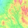 Topografische kaart Newcastle-under-Lyme, hoogte, reliëf