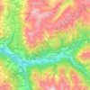 Topografische kaart Albula/Alvra, hoogte, reliëf