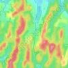 Topografische kaart Bázakerettye, hoogte, reliëf