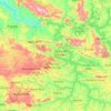 Topografische kaart Represa de Furnas, hoogte, reliëf
