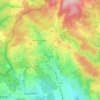 Topografische kaart Luby, hoogte, reliëf