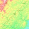 Topografische kaart Rosário da Limeira, hoogte, reliëf