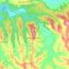 Topografische kaart Parodi Ligure, hoogte, reliëf