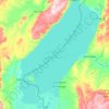 Topografische kaart Lac Moero / Lake Mweru, hoogte, reliëf