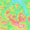 Topografische kaart Berchtesgadener Alpen, hoogte, reliëf