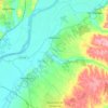 Topografische kaart Alpiarça, hoogte, reliëf