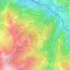 Topografische kaart Montricher-Albanne, hoogte, reliëf