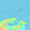 Topografische kaart Délégation Bizerte Nord, hoogte, reliëf