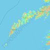 Topografische kaart Lofoten, hoogte, reliëf