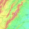 Topografische kaart Shenandoah National Park, hoogte, reliëf