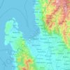 Topografische kaart Pangasinan, hoogte, reliëf