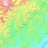 Topografische kaart Ruth Glacier, hoogte, reliëf