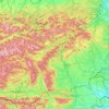 Topografische kaart Styria, hoogte, reliëf