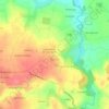 Topografische kaart Trézilidé, hoogte, reliëf