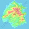 Topografische kaart Thasos, hoogte, reliëf