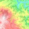 Topografische kaart Manzaneda, hoogte, reliëf