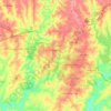 Topografische kaart Shelby, hoogte, reliëf