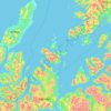 Topografische kaart Harstad, hoogte, reliëf