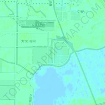 Topografische kaart 叶泽湖花苑社区, hoogte, reliëf