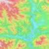 Topografische kaart Brezoi, hoogte, reliëf